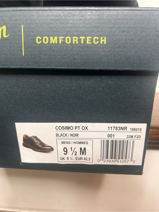 Men’s Florsheim Cosimo Plain Toe Oxford Comforted , Black, 9 1/2 M main image 8